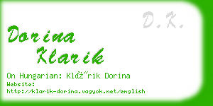 dorina klarik business card